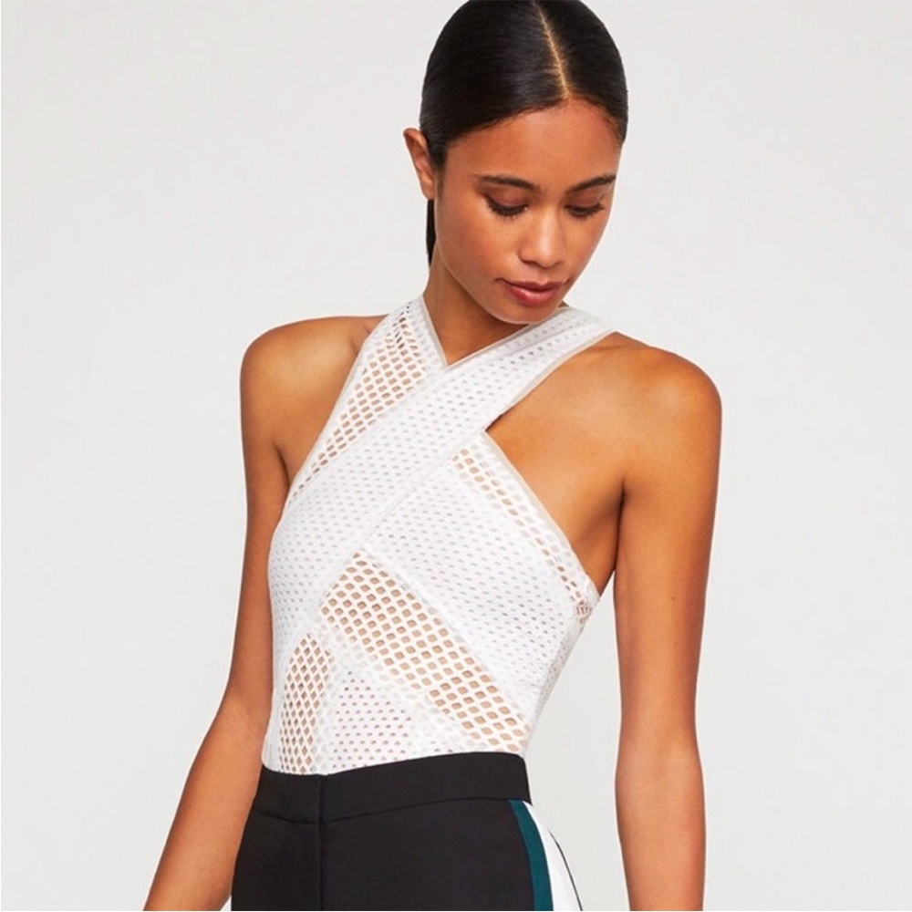BCBGMAXAZRIA Katlin Mesh Top size L